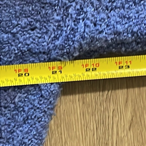 Free People Women’s Cropped Fuzzy Sweater Blue XS Cotton Blend Finders Keepers - Picture 14 of 16